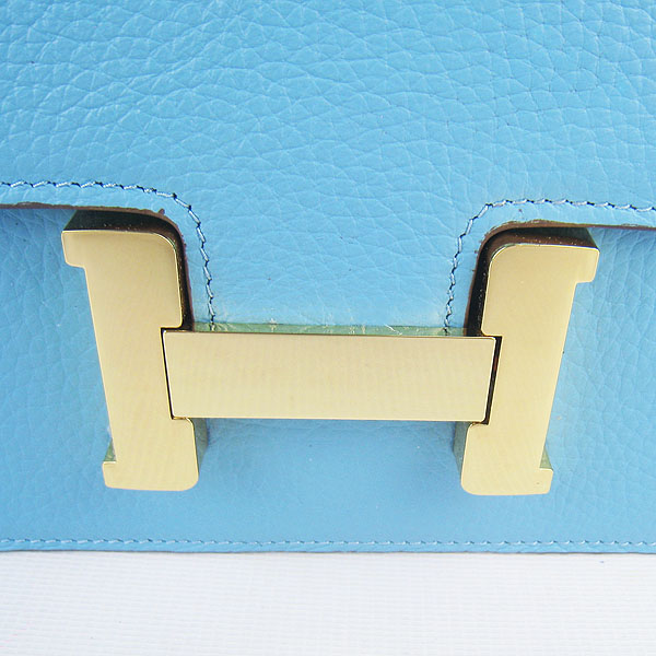 7A Hermes Oxhide Leather Message Bag Blue H017 - Click Image to Close